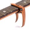 Capotraste De Aluminio Para Guitarra (madera) Soporte+uñeta