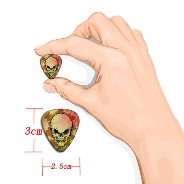 10 Uñetas Para Guitarra Diseño Calavera