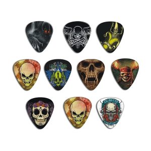 10 Uñetas Para Guitarra Diseño Calavera